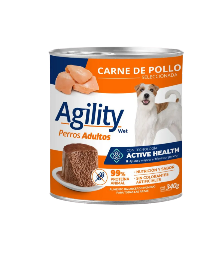 AGILITY LATA DOG POLLO 340GR