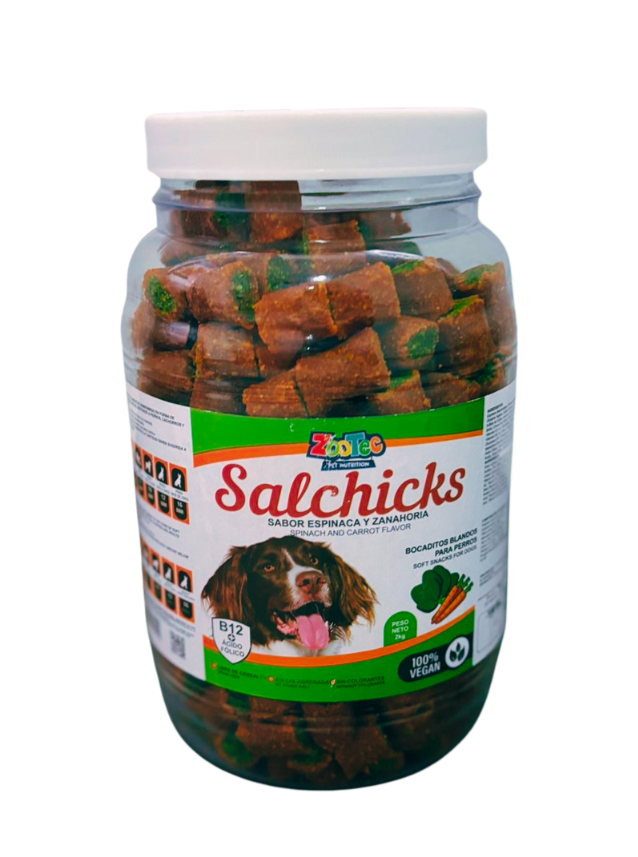 CARAMELERA SALCHICKS ESPINACA/ZANAHORIA 2KG ZOOTEC
