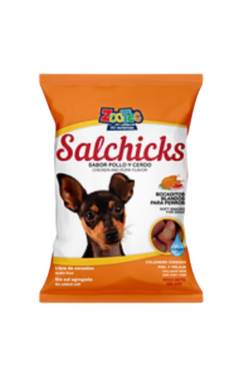 SALCHICKS POLLO Y CERDO EXHIBIDOR UD