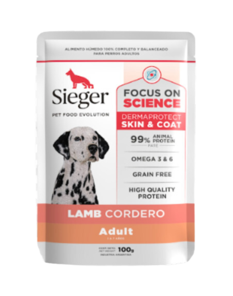 SIEGER DERMA WET CORDERO 100GR POUCH