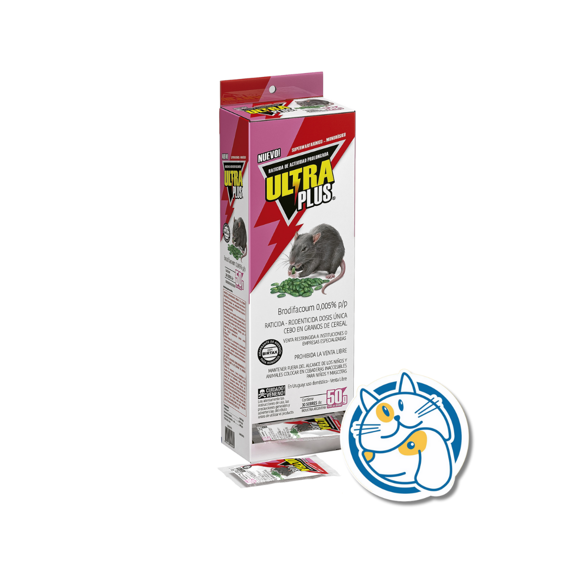 ULTRA PLUS DISPENSER RATICIDA 30 SOBRES X 50 GRS.