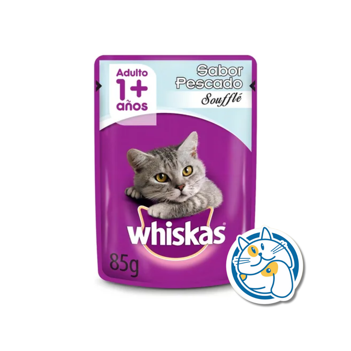WHISKAS POUCH PESCADO SOUFLE 85GR UD