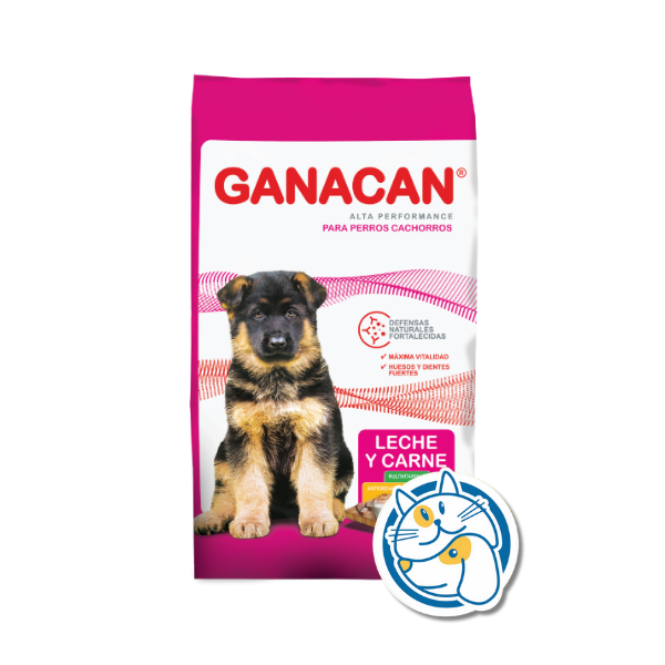 GANACAN PERROS CACHORROS CARNE Y LECHE 15KG