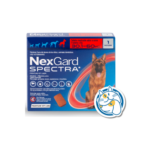 NEXGARD SPECTRA "XL" TABL. MAST. 30 - 60 KG