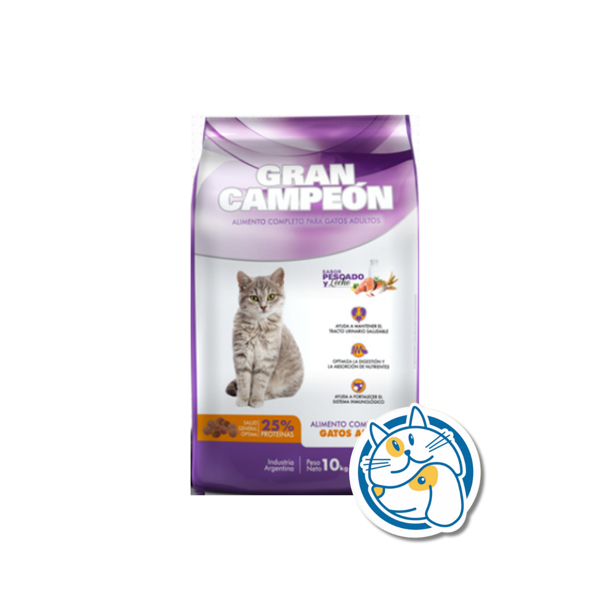 GRAN CAMPEON GATOS PESCADO Y LECHE 10KG