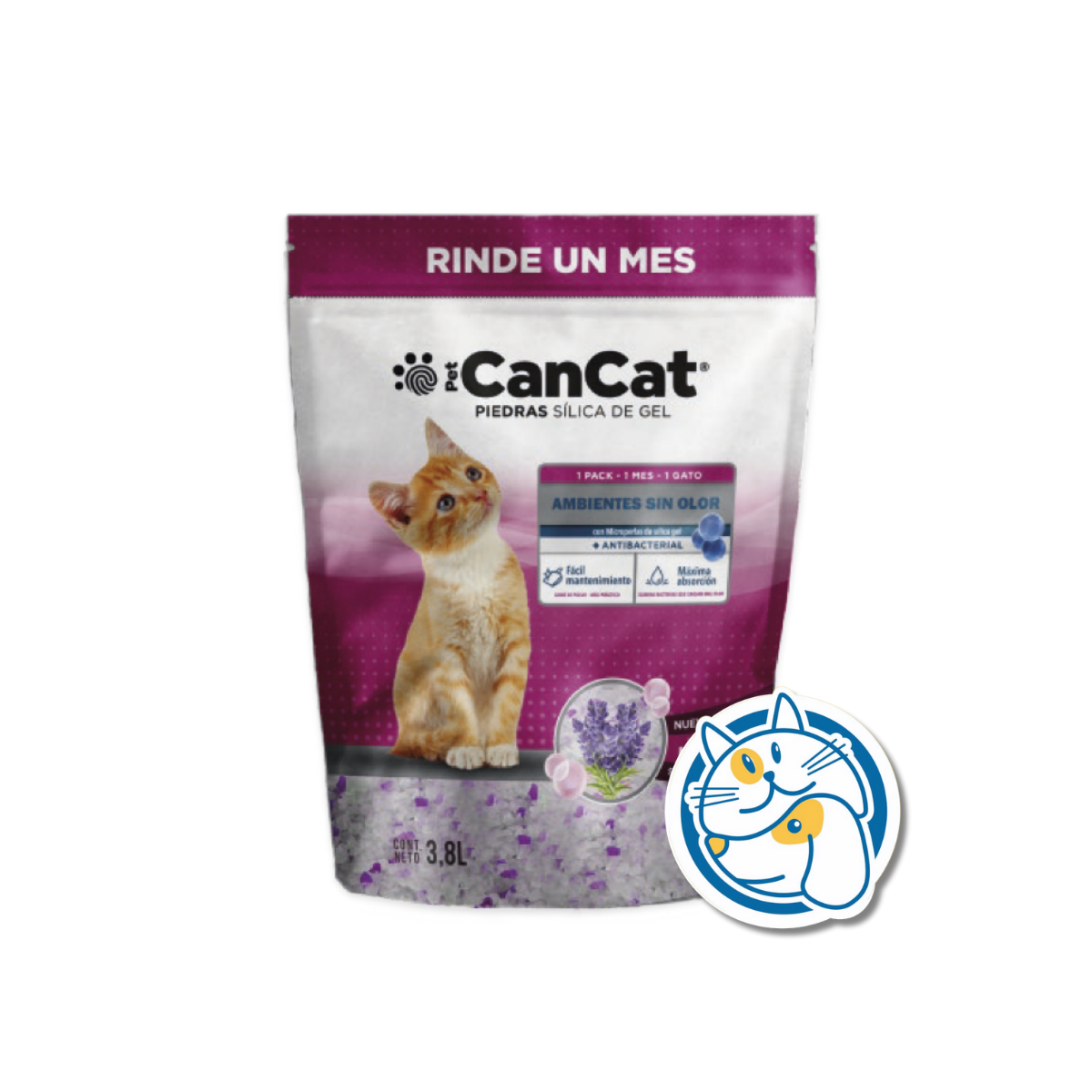 PIEDRAS SILICAS 3,8LTS LAVANDA 3 CANCAT