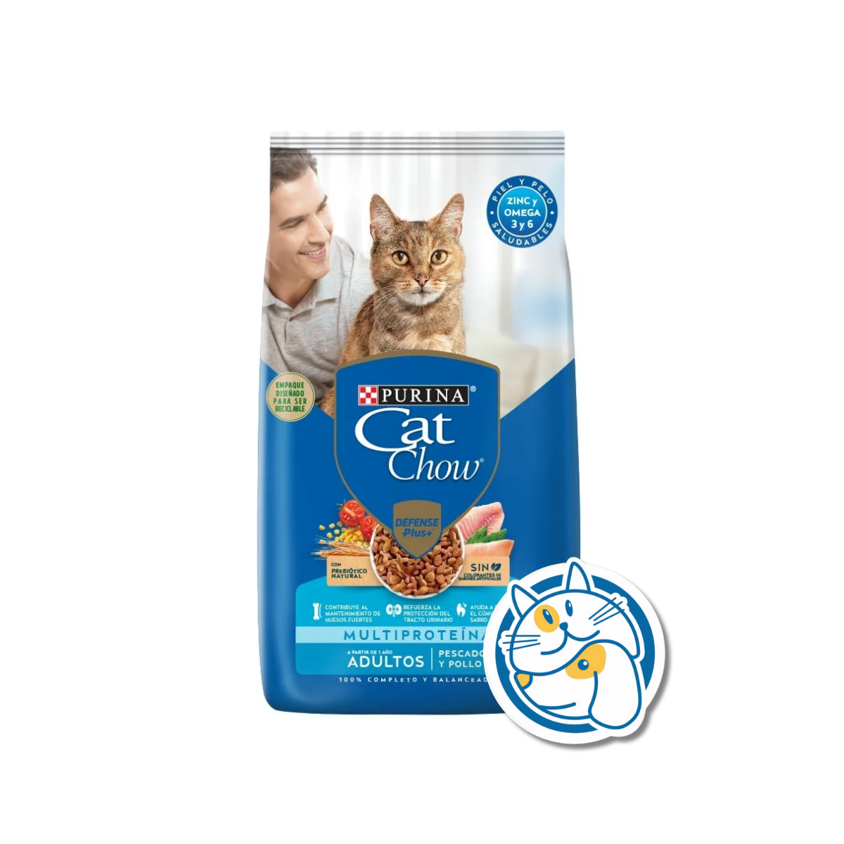 CAT CHOW ADULTOS SABOR PESCADO Y POLLO 1KG