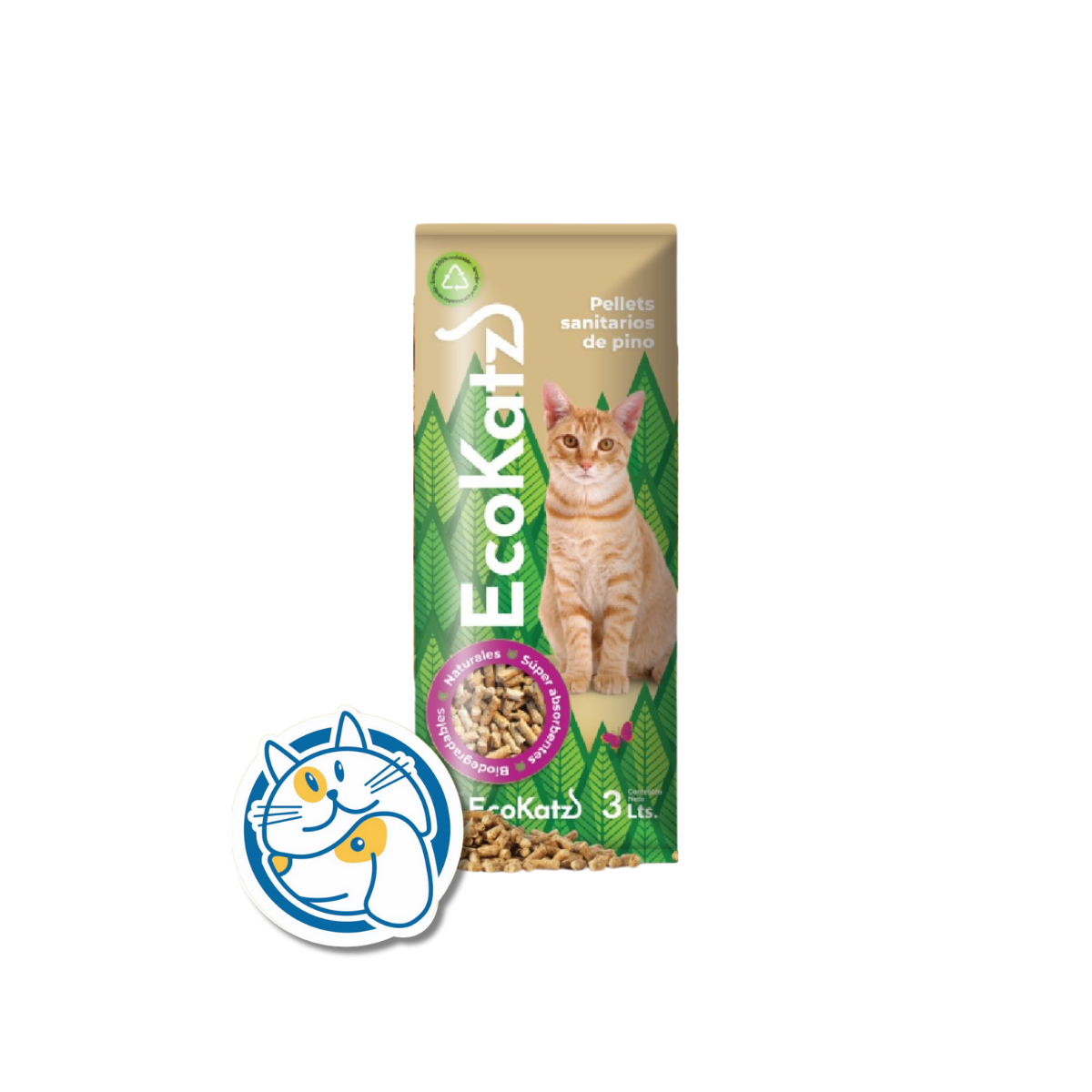 ECOKATZ PELLETS SANITARIOS 3LTS (2,1KG)