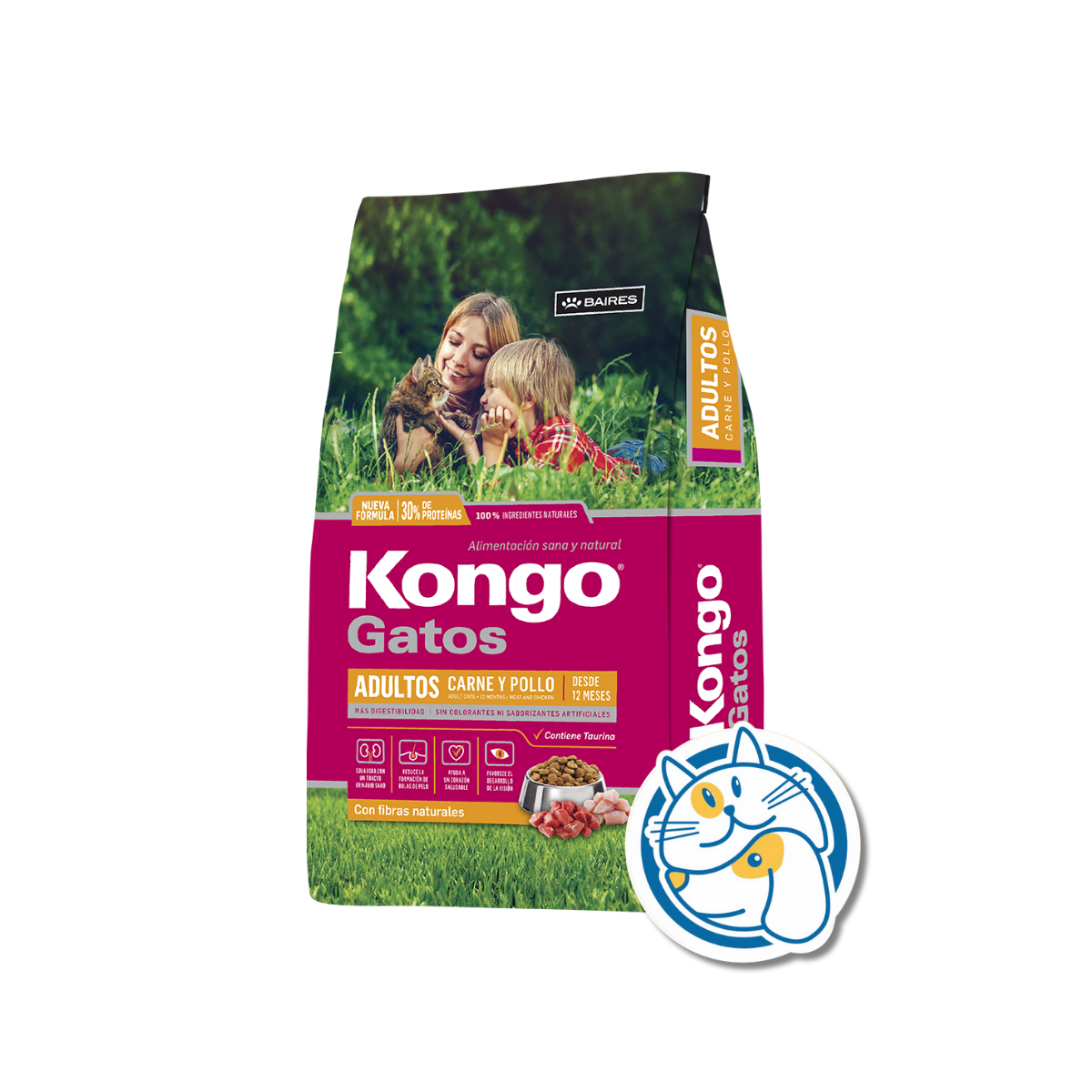 KONGO GATO NATURAL AD CAR/ POL 15KG