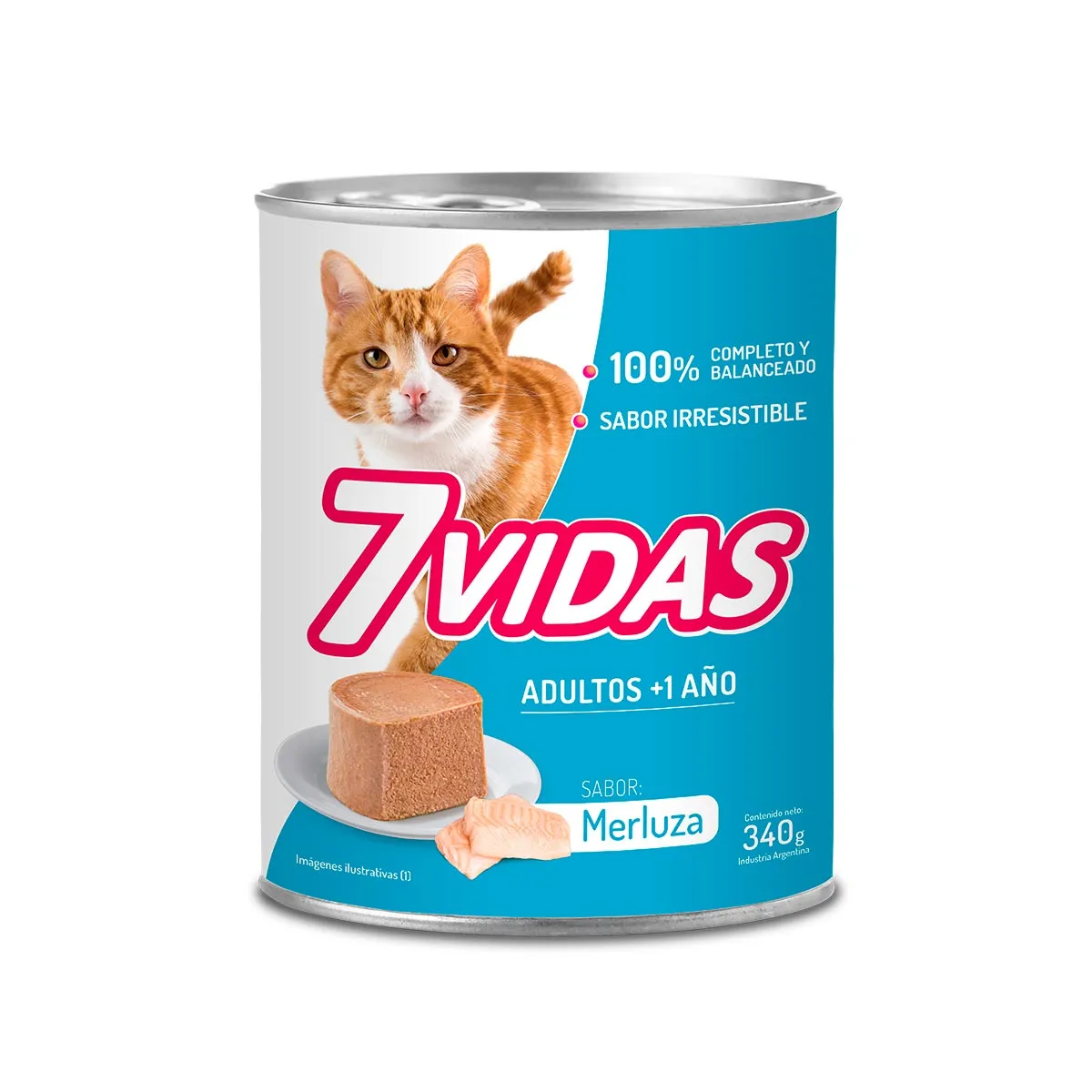 7VIDAS MERLUZA LATA 90GR