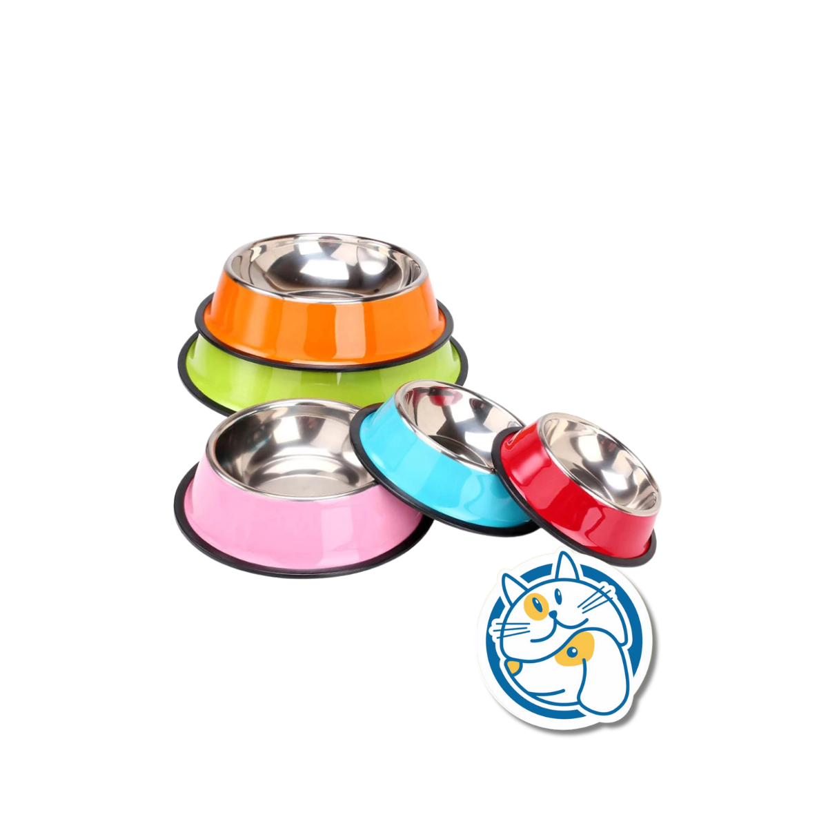 COMEDERO ACERO INOX. V/COLORES 26CM 24009