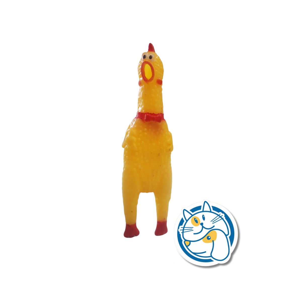 POLLO DE GOMA GRANDE C/CHIFLE PETMAX