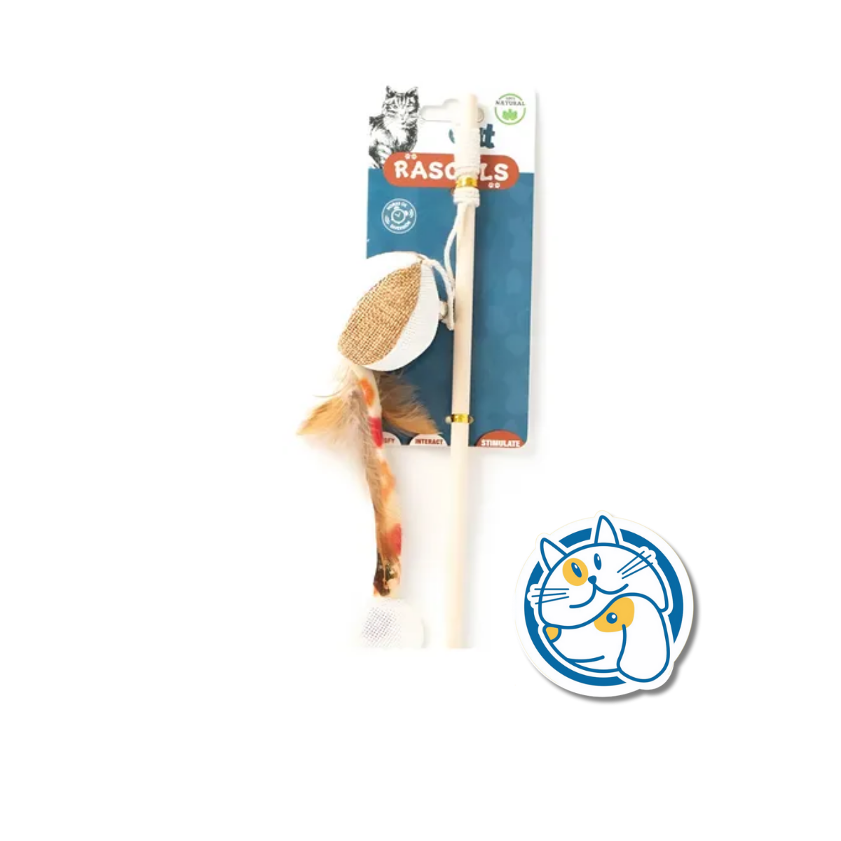 CAÑITA INTERACTIVA PEZ BLANCO P/GATOS ECOLOGICA 40X15X9,5CM JUG201903/3