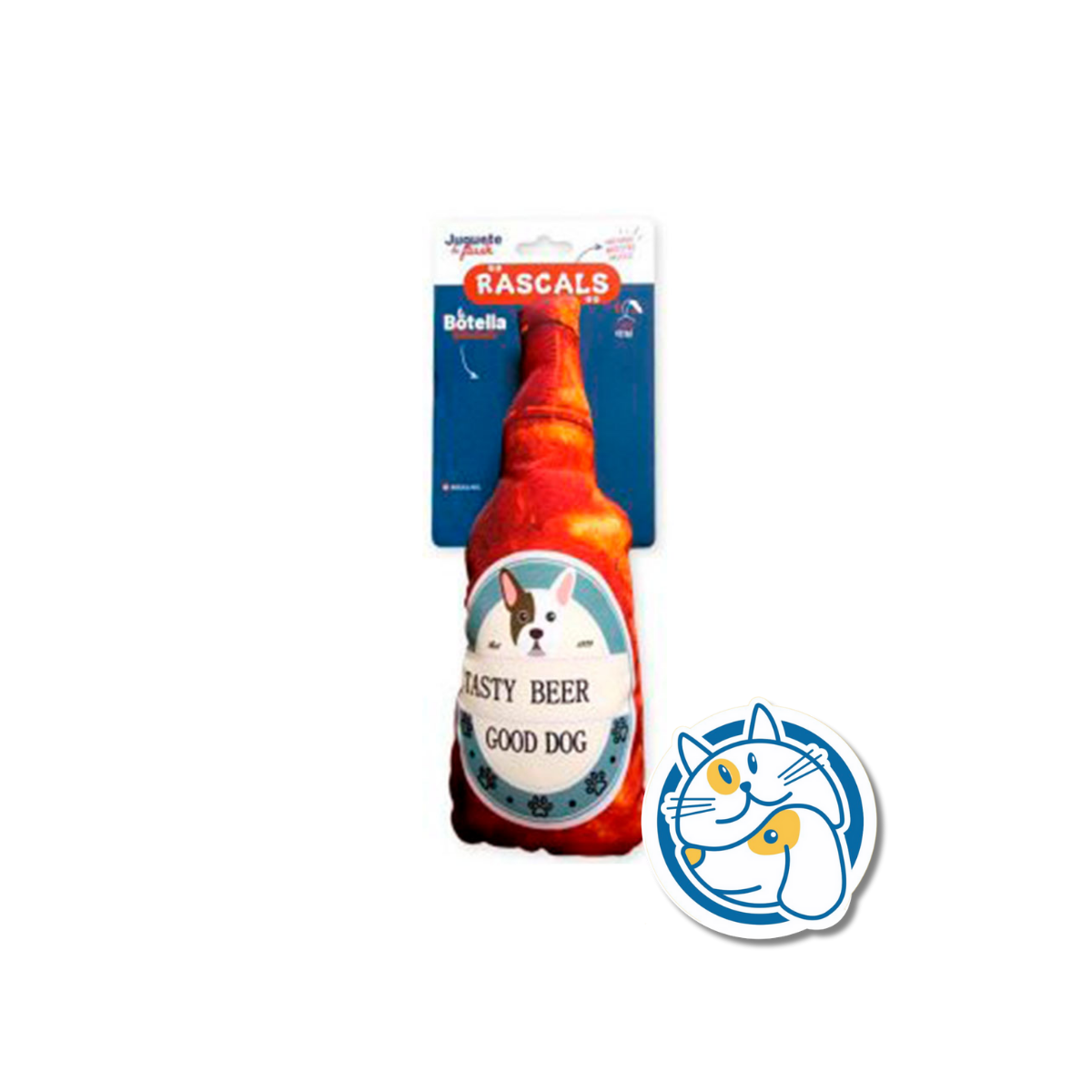 BOTELLA ROJA DE PLUSH C/CHIFE 9X25CM PLU106543
