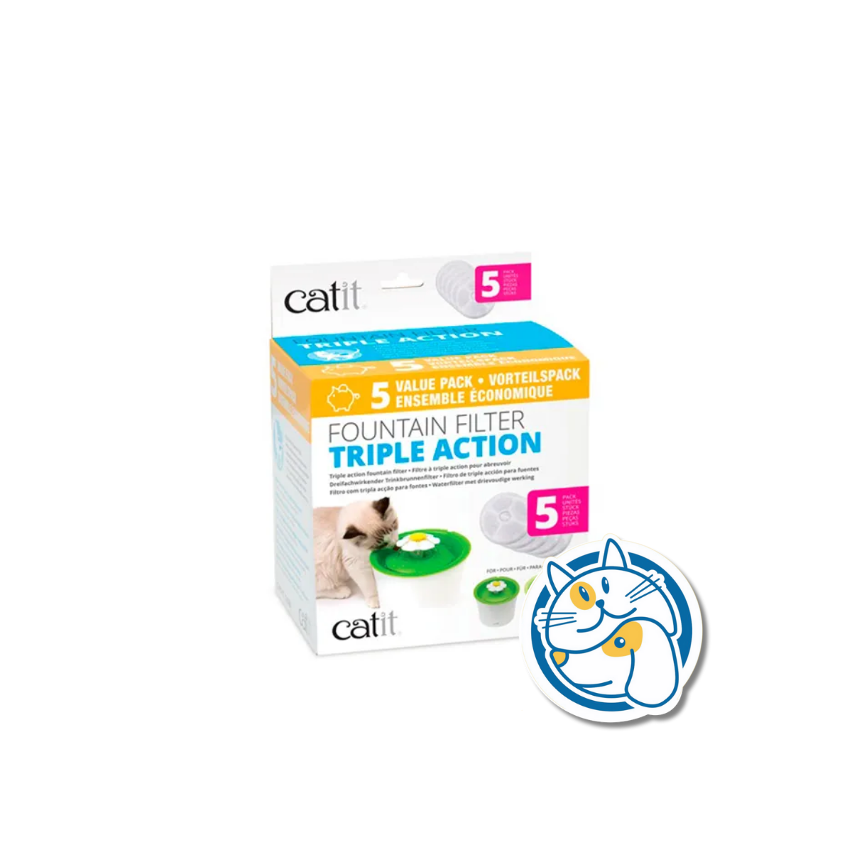 CATIT TRIPLE ACTION FOUNTAIN FILTER 2.0 43746 5UD HAGEN