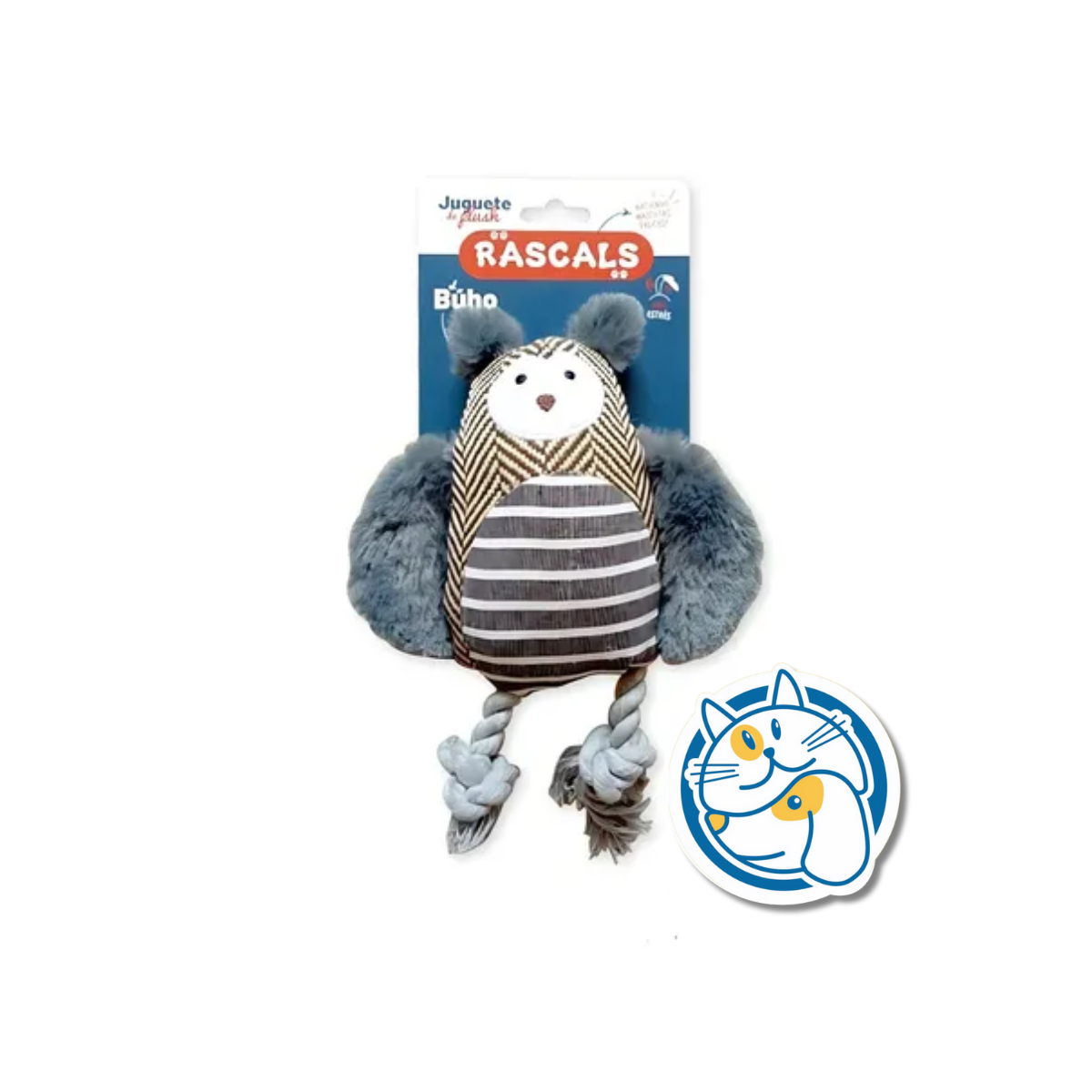 BUHO JUGUETE DE PLUSH C/CHIFLE 22X10CM PLU104491