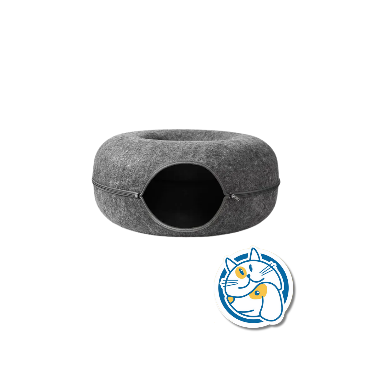 CAMA CUEVA TIPO DONA P/GATO RIGIDA C/CIERRE 50CM P206_50