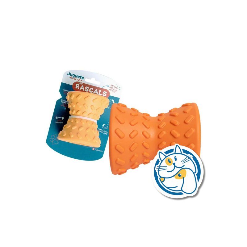 DIABOLO DISPENSADOR COMIDA P/PERROS NARANJA 8X8CM JUP108107B