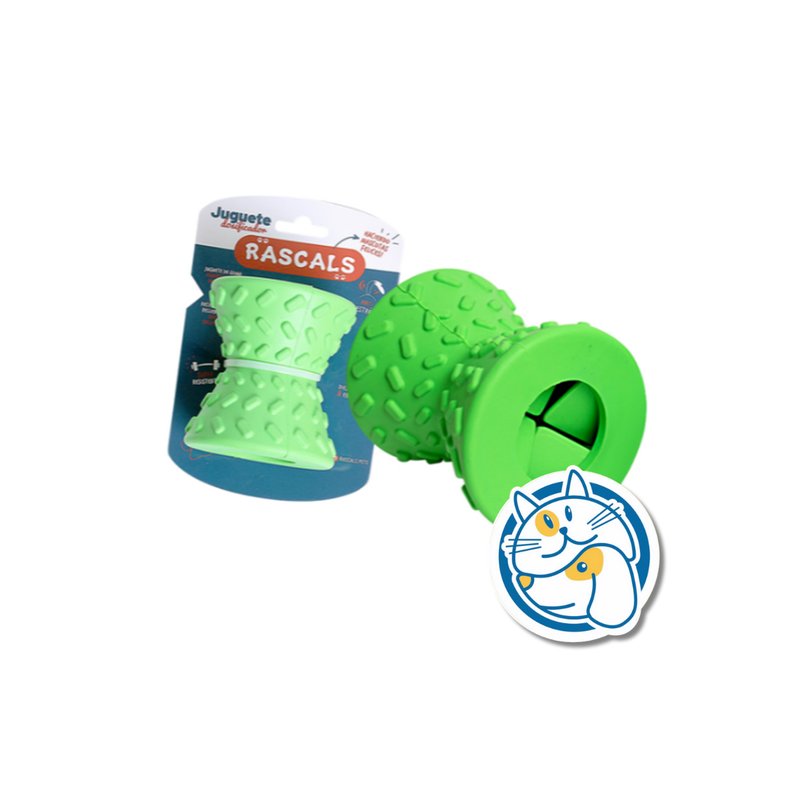 DIABOLO DISPENSADOR COMIDA P/PERROS VERDE 8X8CM JUP108107N
