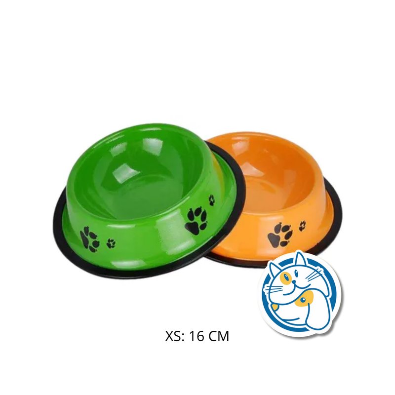 COMEDERO ACERO INOX. BASE ANTIDESLIZANTE ESTAMPADO 16CM 24263