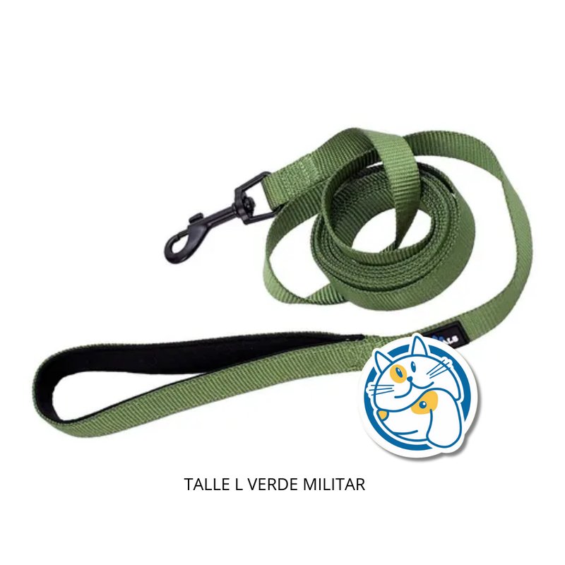 CORREA ACOLCHONADA VERDE MILITAR TALLE L 2,5X120CM CORR111L