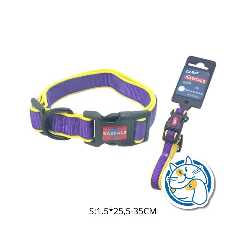 COLLAR ACOLCHONADO SBR PREMIUM VIOLETA TALLE S 1,5X25,5_35CM COLL95886S