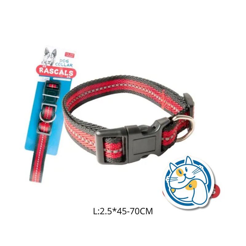 COLLAR REFLECTIVO ROJO TALLE L 2,5X45_70CM COLL77436L