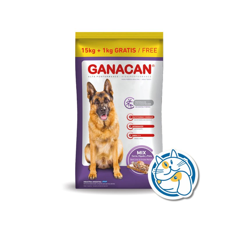 GANACAN PERROS ADULTOS MIX 15+1KG