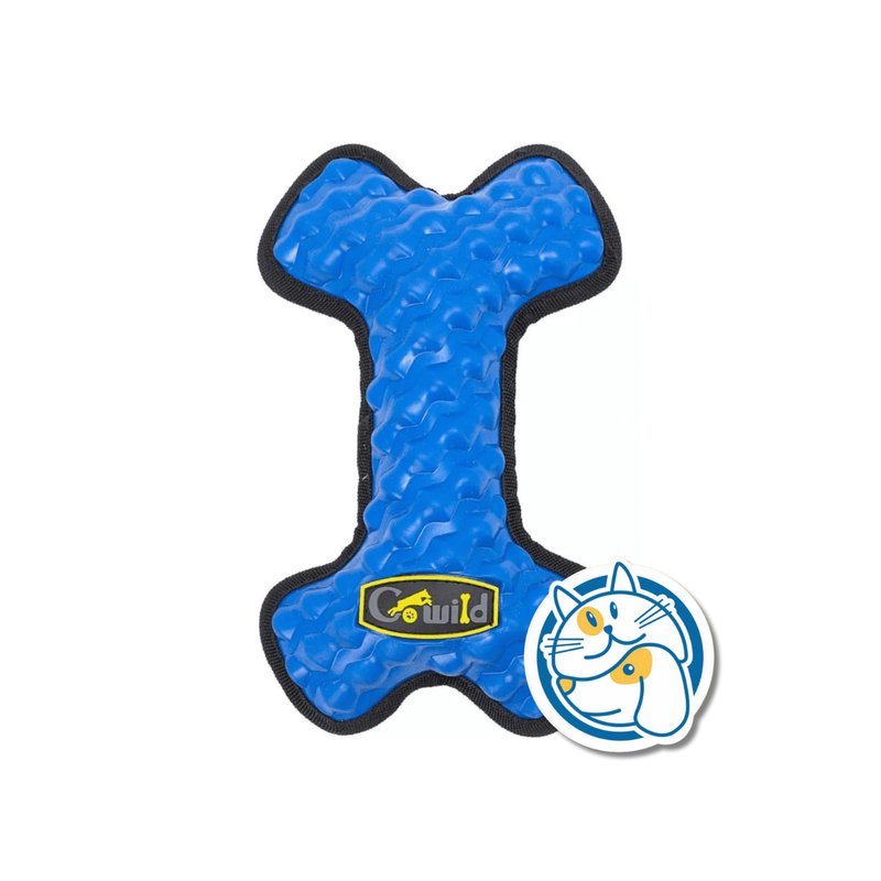 HUESO DE TPR Y TELA AZUL 15,5X25,5CM JUP104296