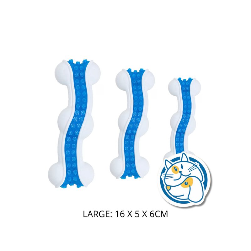 HUESO DURO LARGE BLANCO Y AZUL 16X5X6CM JUP117664L