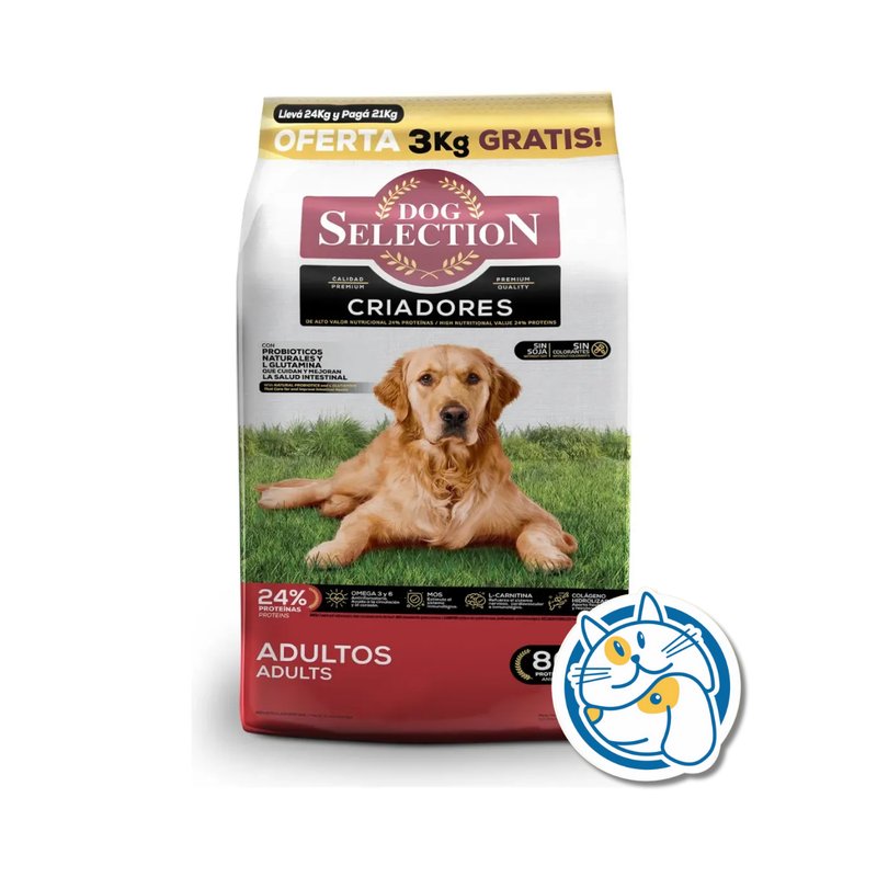 DOG SELECTION CRIADORES ADULTO CARNE Y POLLO 21+3KG