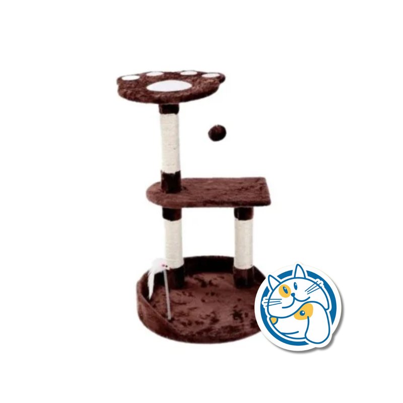 RASCADOR CAMA DE TRES NIVELES C/PELOTA COLGANTE 40X65CM 25011
