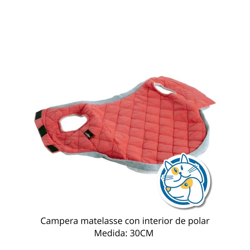 CAMPERA MATELASSE C/INTERIOR POLAR ROJO TALLE S IND107687C/30