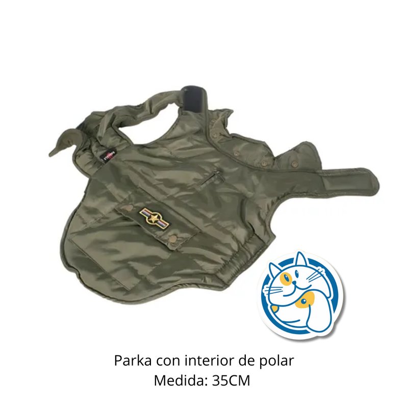 PARKA VERDE C/INTERIOR DE POLAR TALLE M IND103807B/35
