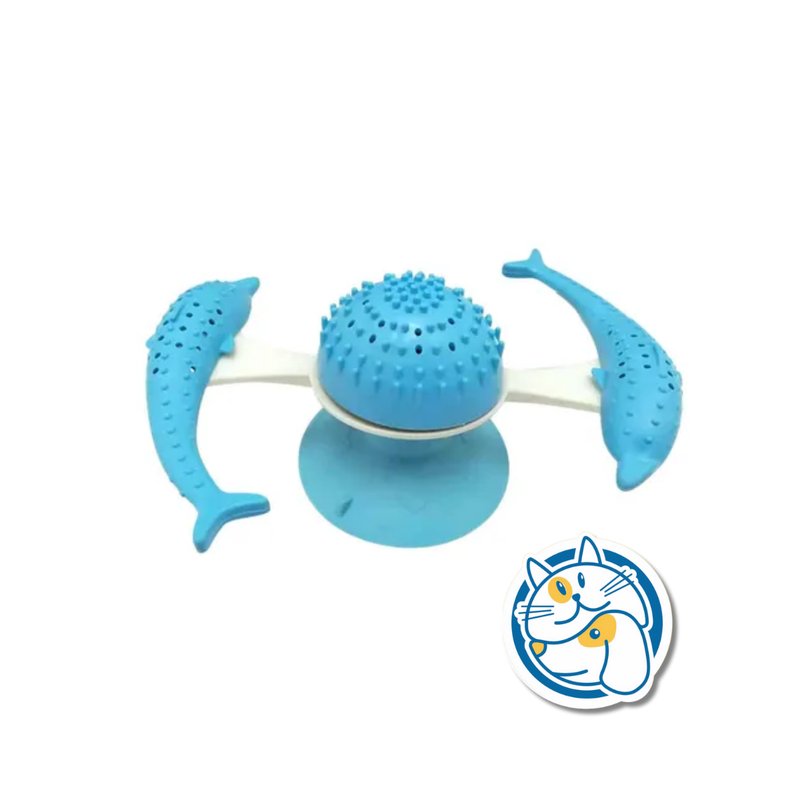 JUGUETE DENTAL DELFINES C/ VENTOSA 24X8CM 25139