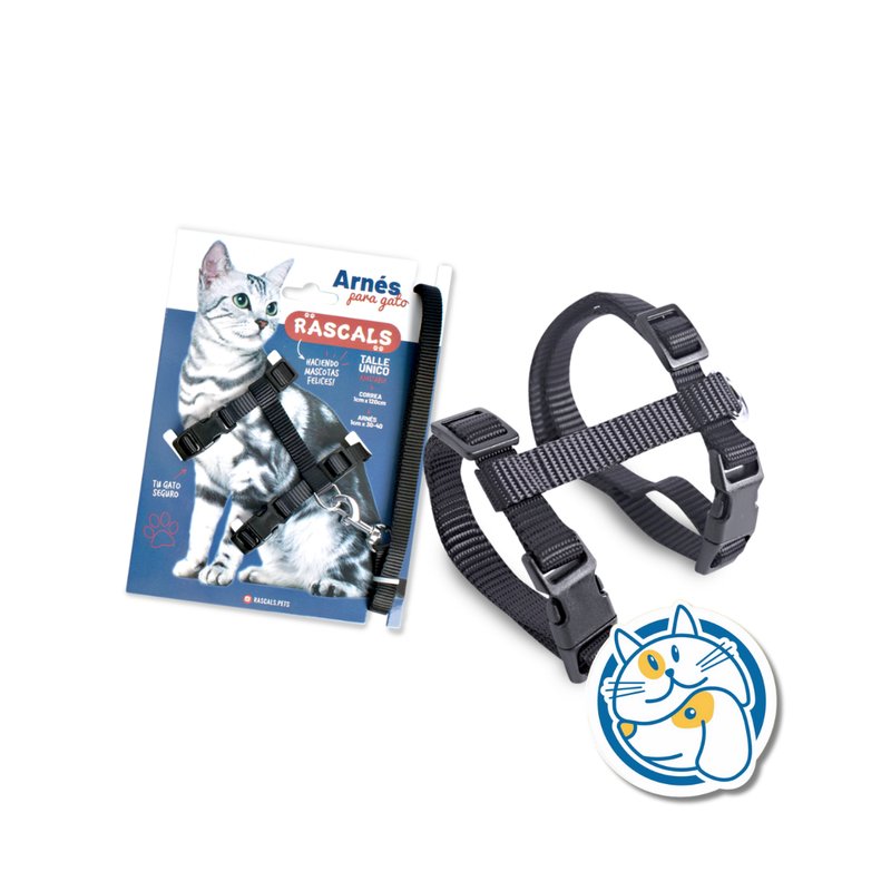 SET CAT ARNES Y CORREA NEGRO 1X120CM PRE112