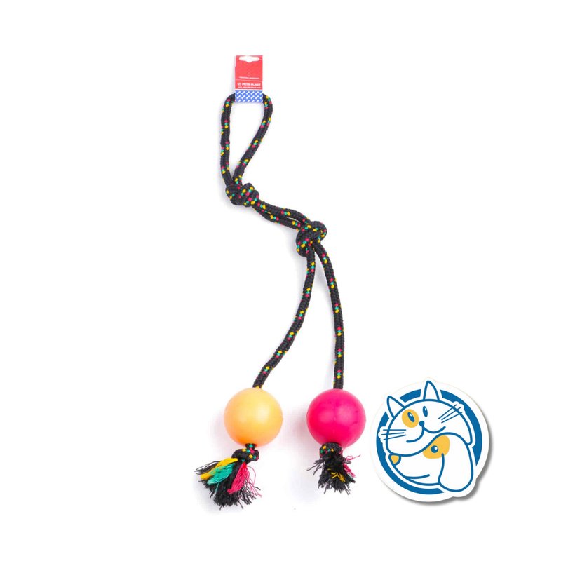 S604 - PELOTA DE GOMA GRANDE SOGA ALPINA 12MM CON LARGO 70 CM