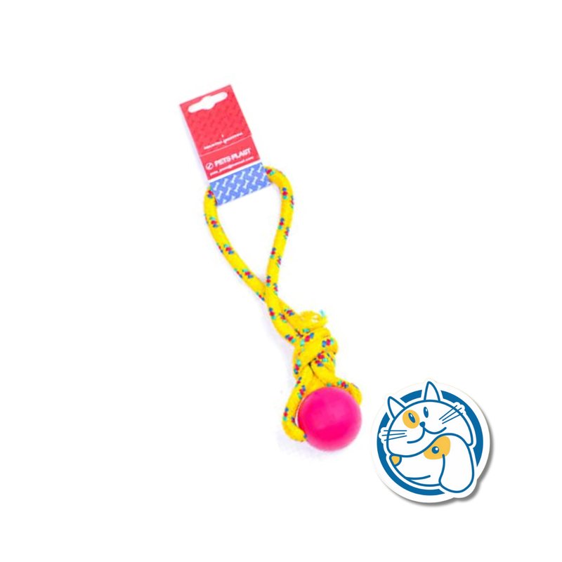 S401 - PELOTA DE GOMA CHICA SOGA ALPINA 8MM CON LARGO 25 CM