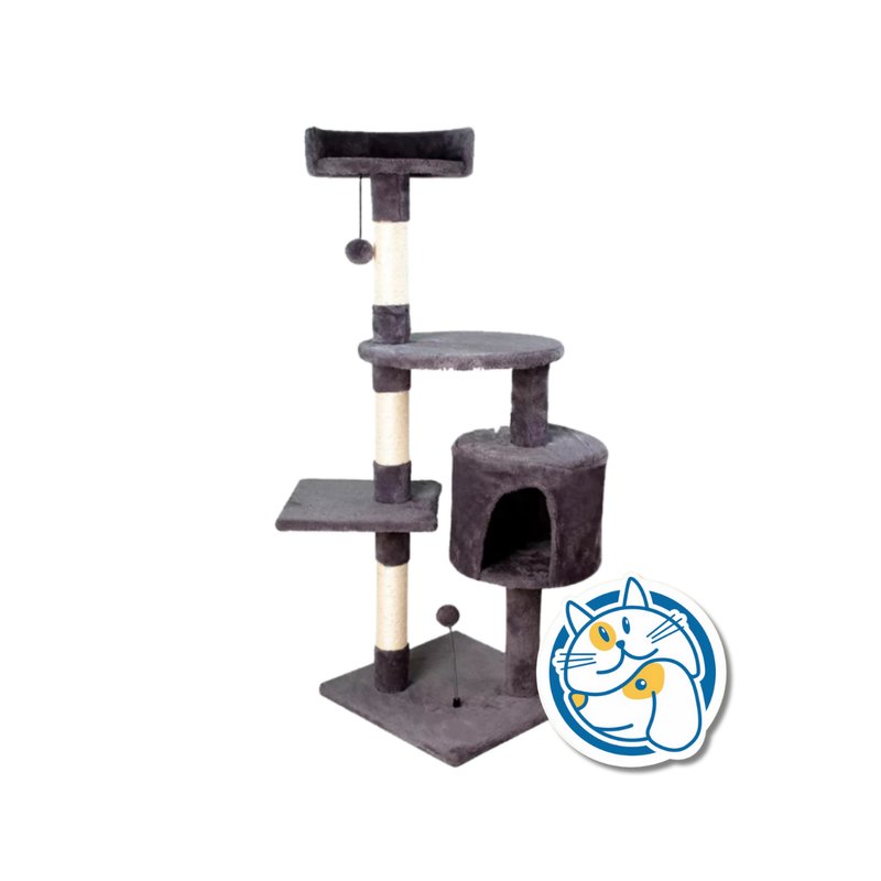 TORRE PARA GATOS GRIS OSCURO 40X40X112CM PT04_GRIS