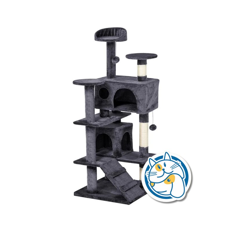 TORRE PARA GATOS GRIS OSCURO 48X48X132CM PT06_GRIS