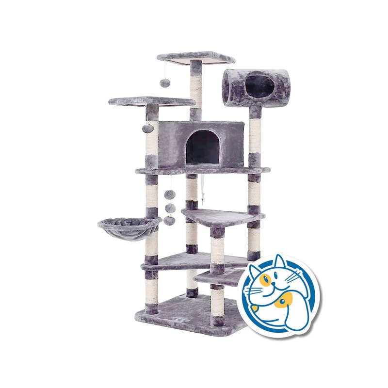 TORRE PARA GATOS GRIS CLARO 49X49X170CM PT08_GRCL