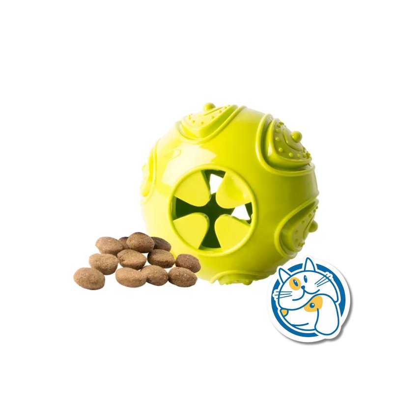 PELOTA DISPENSADORA DE SNACKS AMARILLA 6,9X8,8CM JUP93820A