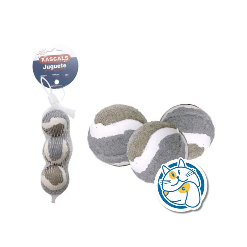 PACK 3 PELOTAS DE TENIS 5CM JUG107302N