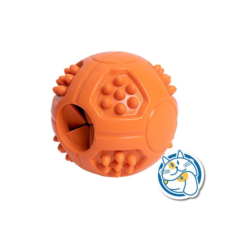 PELOTA DOSIFICADOR DE GOMA DE COMIDA NARANJA 7,6CM JUP108115N/A