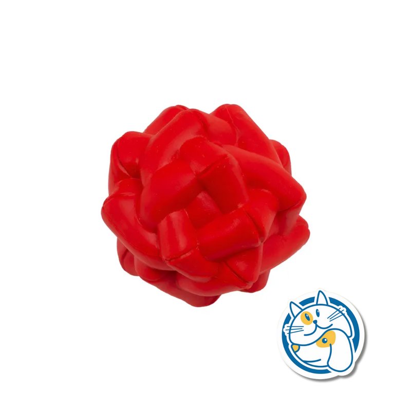 PELOTA SOLIDA DE GOMA ROJO 6,5X6,2CM JUP101345