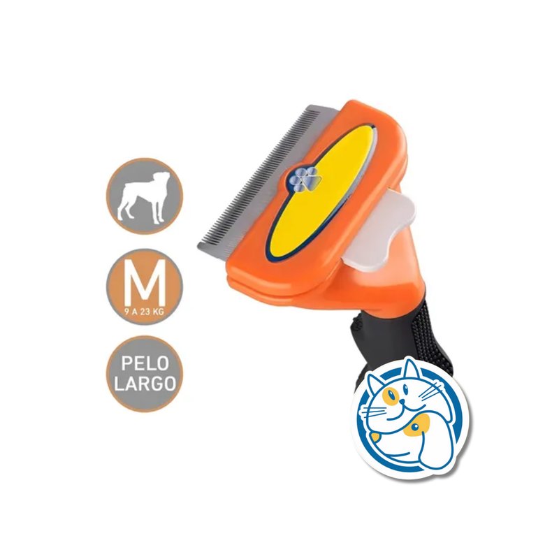 CEPILLO REMOVEDOR PH PERRO M LARGO//NARANJA QQQCM013M