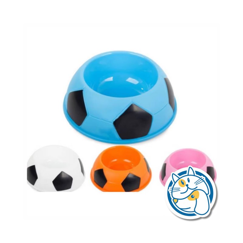 COMEDERO PLASTICO PELOTA FUTBOL M 19X19X7CM 25398