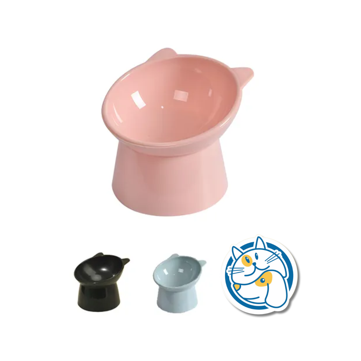 COMEDERO ELEVADO PLASTICO P/GATO/PERRO CHICO P136