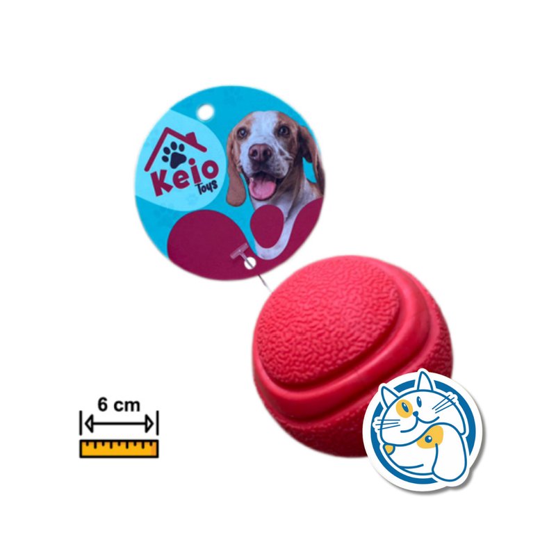 PELOTA DE GOMA RESISTENTE PARA MORDER 6CM MC043