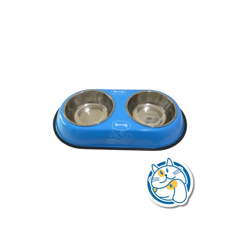 COMEDERO DOBLE ACERO INOX. 12CM 24022